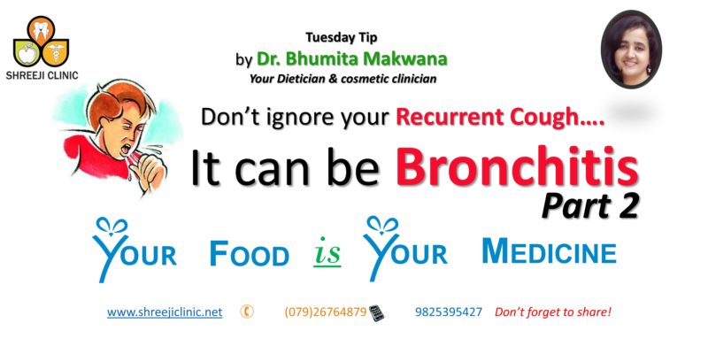Don’t Ignore Your Recurrent Cough – It Can Be BRONCHITIS-(Part-2) YOUR FOOD Is YOUR MEDICINE