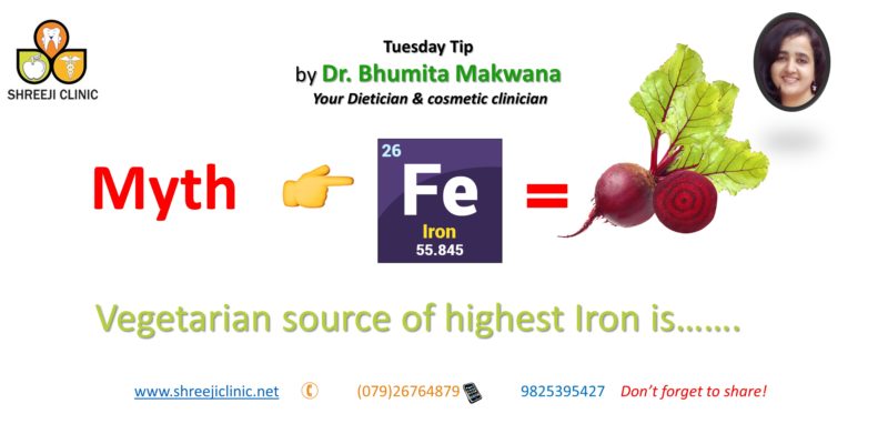 Myth: Beetroot Is Having Highest Iron Content Among All Vegetarian Sources